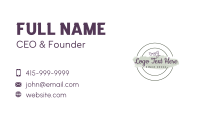 Watercolor Floral Emblem Wordmark Business Card Image Preview