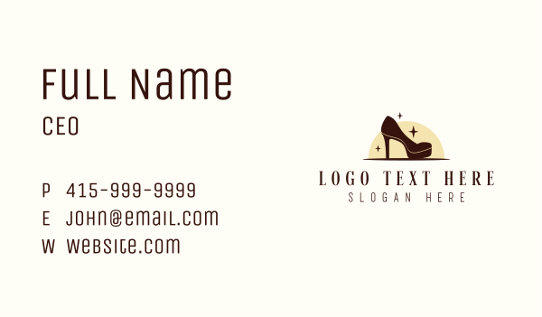 Stylish Stiletto Shoes Business Card Design Image Preview