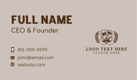 Shield Wreath Craftsman Business Card Image Preview