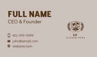 Shield Wreath Craftsman Business Card Image Preview