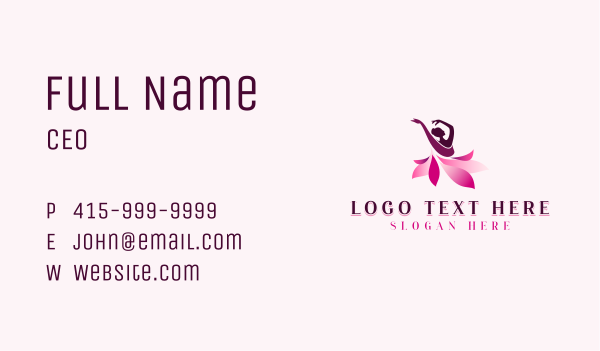 Ballet Dancing Woman Business Card Design Image Preview