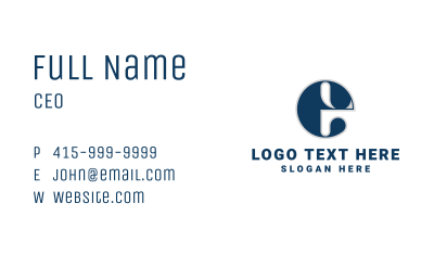Corporate Agency Letter C & E Business Card Image Preview