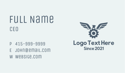 Bird Wing Gear Business Card Image Preview