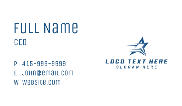 Fast Star Logistics Business Card Design Image Preview