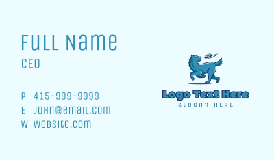 Frisbee Catch Pet Dog Business Card Image Preview