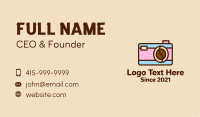 Pastel Coffee Camera  Business Card Image Preview