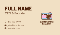 Pastel Coffee Camera  Business Card Image Preview