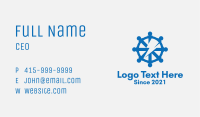 Ship Helm Thunderbolt  Business Card Image Preview