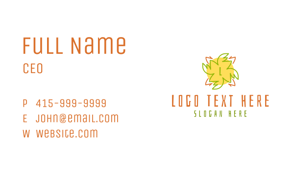Tropical Lettermark Business Card Design Image Preview