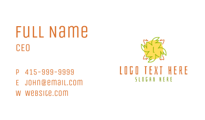 Tropical Lettermark Business Card Image Preview