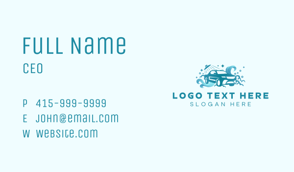 Car Water Wash Business Card Design Image Preview