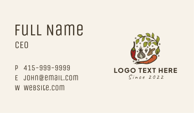 Vegetable Herb Spices Business Card Image Preview