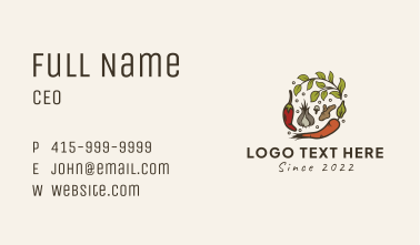 Vegetable Herb Spices Business Card