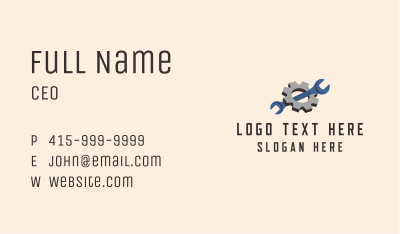 Wrench Gear Repair Business Card Image Preview