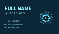 Vortex Swirl Tech Business Card Preview