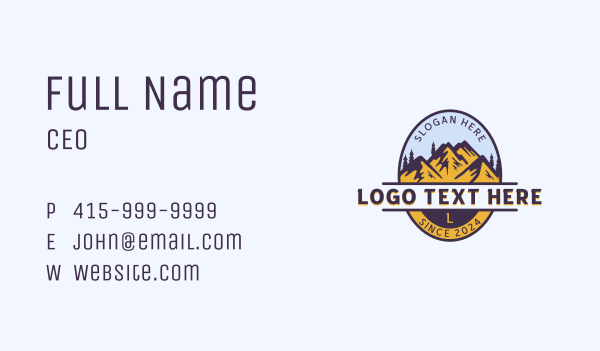 Mountain Trekking Tour Business Card Design Image Preview