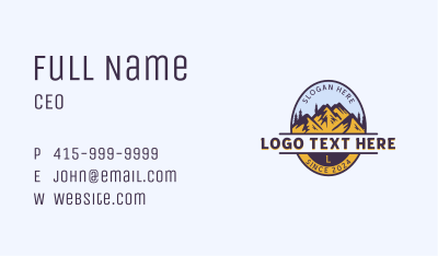 Mountain Trekking Tour Business Card Image Preview