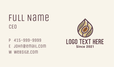 Coffee Bean Drip Business Card Image Preview