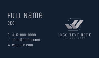 Paper Fold Check Box Business Card