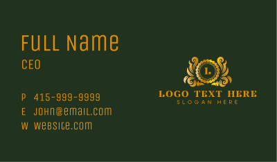 Royal Ornament Crest Business Card Image Preview