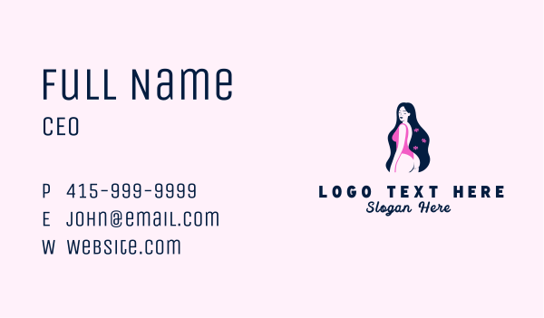 Sexy Woman Swimsuit Business Card Design Image Preview