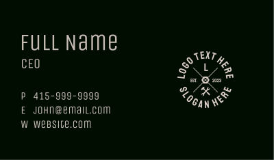 Handyman Badge Lettermark Business Card Image Preview