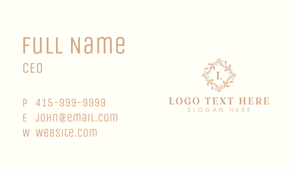 Flower Decoration Fashion Business Card Design Image Preview