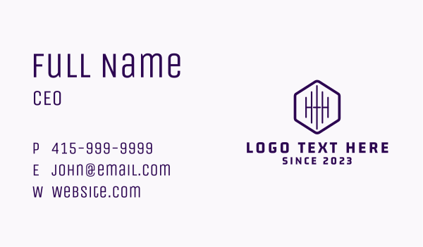 Letter H & H Company Business Card Design Image Preview