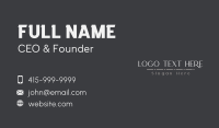 Modern Luxury Wordmark Business Card Preview