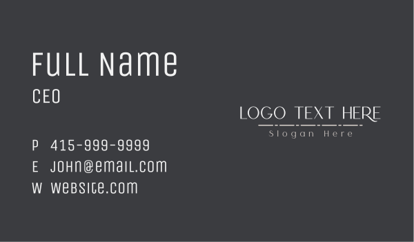Modern Luxury Wordmark Business Card Design Image Preview