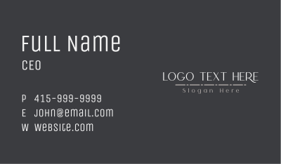 Modern Luxury Wordmark Business Card Image Preview