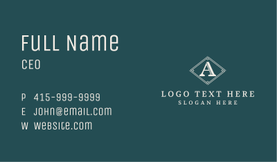 Lifestyle Brand Letter A  Business Card Image Preview