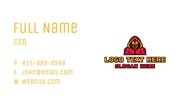 Soldier Gaming Mask Business Card Design Image Preview