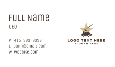 Tree Trunk Lumberjack Axe Business Card Image Preview