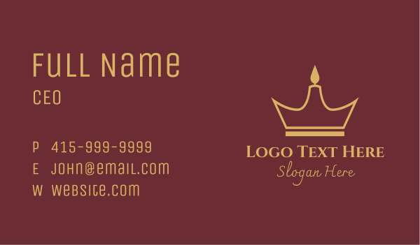 Crown Candle Light Business Card Design Image Preview