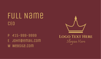 Crown Candle Light Business Card Image Preview