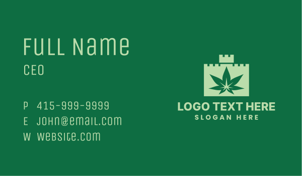 Cannabis Castle Company Business Card Design Image Preview