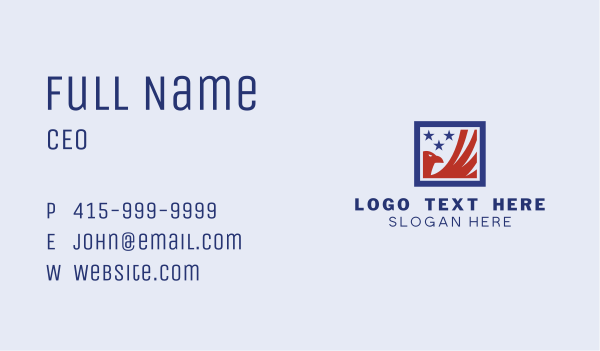 America Eagle Wing Frame Business Card Design Image Preview