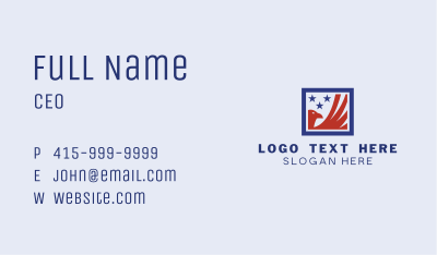 America Eagle Wing Frame Business Card Image Preview