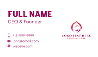 Woman Face Salon Business Card Design