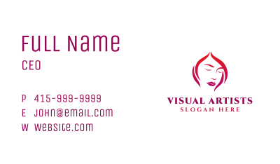 Woman Face Salon Business Card Image Preview