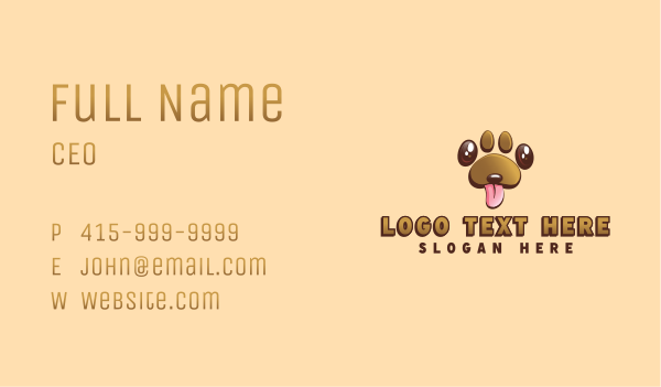 Pet Dog Paw Business Card Design Image Preview