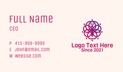 Butterfly Floral Decoration Business Card Image Preview