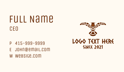 Tribal Eagle Bird Business Card Image Preview