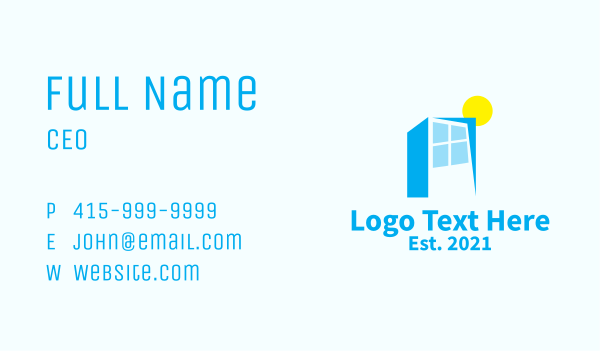 Sunrise City Tower  Business Card Design Image Preview