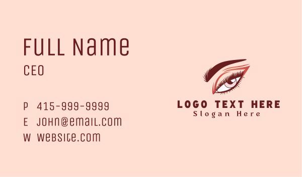 Sexy Woman Eyelash Business Card Design Image Preview