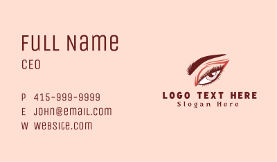 Sexy Woman Eyelash Business Card Image Preview