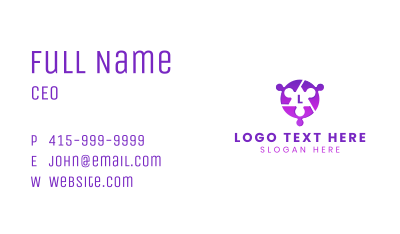 Purple Startup Jigsaw Puzzle Business Card Image Preview