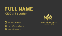 Premium Gold Crown Business Card Image Preview
