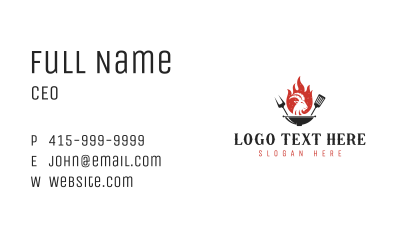 Flame Goat Barbecue Grill Business Card Image Preview